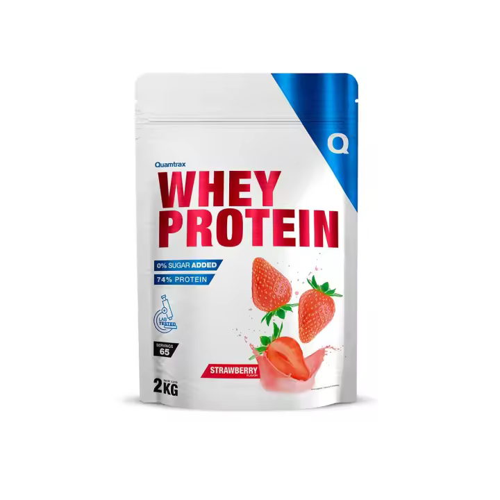 QUAMTRAX - WHEY PROTEIN - 2Kg- Varios Sabores - oncentrado de proteína de suero de la máxima calidad compuesta por la materia prima de Fonterra que aportará los nutrientes necesarios para la recuperación del deportista. - 1