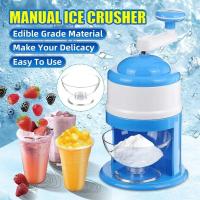 Mini Trituradora De Hielo Manual ABS Para Cocina Y Hogar Trituradora De Hielo Pequeña Para Niños Hielo De Crema DIY Máquina De Hielo Manual Pequeña Azul - details 0