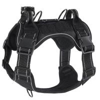 Arnes Para Perros De Medio Y Grande Con Cubierta Protectora De Silicona Antideslizante Ajustable Para Pecho No Hay Pull En Todas Las Estaciones Tamaños S M L XL Colores Negro Rojo Morado Rosa - details 8