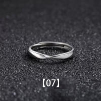 Anillo Abierto Ajustable De Cobre Vintage Geométrico En Color Plata Para Hombres Y Mujeres Anillo De Enunciado Unisex - details 7