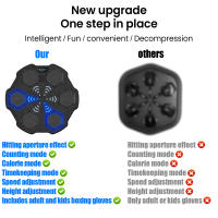ntrenador de boxeo musical inteligente,  máquina de boxeo de respuesta electrónica LED,  bolsa de arena colgante de pared,  Compatible con Bluetooth para niños y adultos ntrenador de boxeo musical - details 2