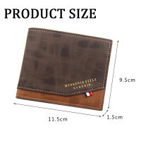 Cartera De Cuero Para Hombre Corta Con Gran Capacidad Y Frota Large Multi-Slot Moneda Bolsillo Foto Cartera Pequeña Vintage Para Hombres - details 2