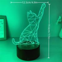 Luz De Noche 3D Del Gato Atrayente Con Interfaz USB Luz Decorativa De Ambiente Regalo De Fiestas Para Amigos Luz De Mesa - details 2