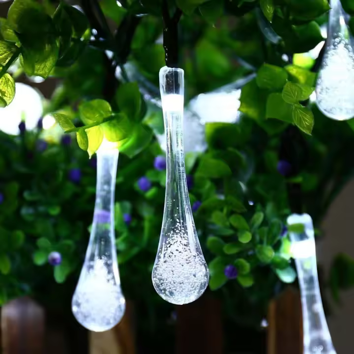 Lámpara Solar LED De 4/6M Bombilla De Gota Para Jardín Luz De Festa Outdoor Impermeable Decoración De Navidad Para Bodas Y Fiestas - 1