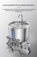 Fuente De Agua Automática Para Gatos TY09 2.2L En Acero Inoxidable Con Bomba Silenciosa USB Filtro Incluido Dispensador De Agua Para Mascotas - details 2