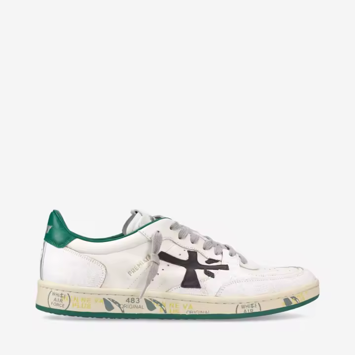 PMT. Zapatillas BSKT CLAY crudas desgastadas talon verde CCRDOT42 - 1