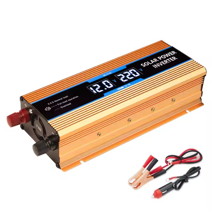 Inversor De Coche 1000W 1500W 2200W a 220V Con Pantalla Digital Alta Potencia Suministro De Energía Para Hogar Exterior Camping - 1