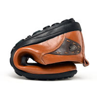 Zapatos Casuales Hechos a Mano Para Hombres Plataforma Plana Transpirables Zapatillas De Exterior Loafers Con Cubierta Superior De Cuero Split - details 19
