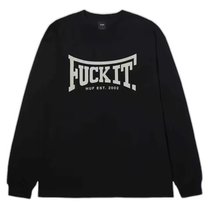 Camiseta de Manga Larga Huf  para unisex en color negro - 1