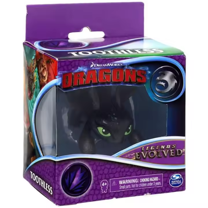 SPIN MASTER - Minidragón TOOTHLESS - Cómo entrenar a tú Dragón - Legends Evolved - Mide 5 cm - Para mayores de 4 años - Coleccionables - 1