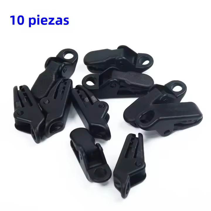 10PCS Abrazaderas De Toldo Clips De Tela Para Tienda De Campaña Accesorios De Anclaje Para Camping Y Exteriores Tipo De Abrazadera De Mordaza - 1