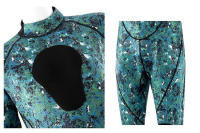 Traje De Neopreno Para Pesca Y Natación 3mm Camuflaje Adulto Completo Termal Para Surf Y Snorkel Azul Verde JoyMaySun - details 16