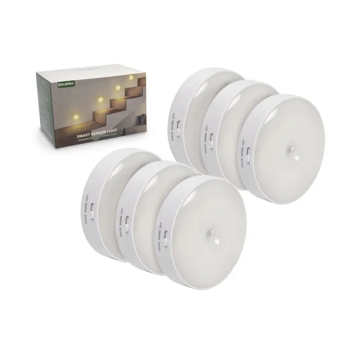 Luces Nocturnas con Sensor de Movimiento, Inalámbricas, con Placa Adhesiva para Superficies Planas - 1