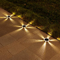 4Pack Luces Nocturnas Solares IP65 Impermeables Para Exteriores Lámparas De Suelo LED 360° Para Jardín Yarda Lawn Balcon Decoración - details 8