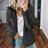 Nueva Chaqueta De Mujer Con Capucha Y Cremallera Abrigo Grueso Y Cálido De Fieltro Sólido Largo Y Suelto Para Invierno Moda Femenina Con Bolsillos Y Cierre De Cremallera - details 2