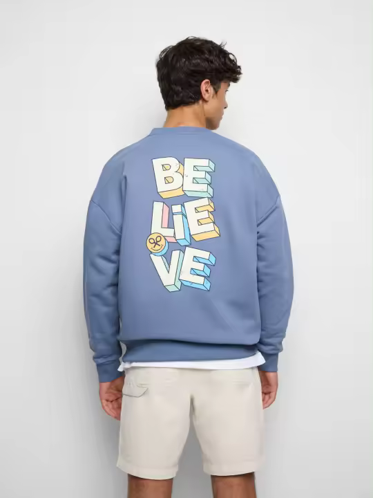 Silbon - Sudadera special fit believe azul - 1