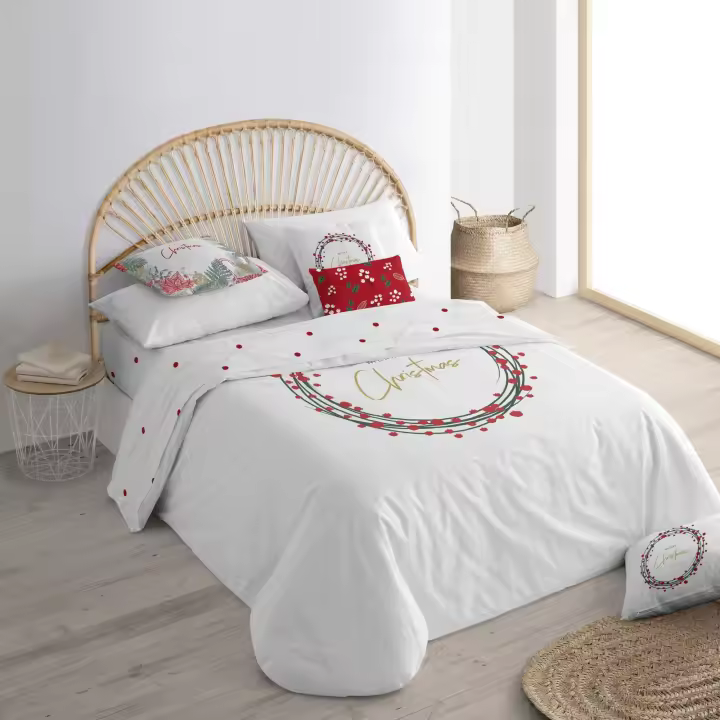 BL Belum | Funda nórdica Navidad 50% algodón - 50% poliéster, Funda nórdica con Botones Laponia 23 140x200 - 1