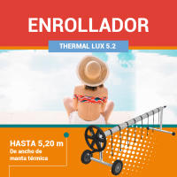 Enrollador manta piscina Thermal Lux 5.2  Hasta 700 micras  Tubo central extensible de 2,15 a 5,5 m - PISCIHOGAR VIDA PARA TU HOGAR - details 3