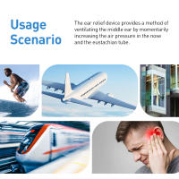 Electric ear pressure relief device deblocker balance ear pressure improve tinnitus and ear pain airplane travel - details 1