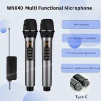 Nuevo Micrófono Inalámbrico Profesional ECHO Dual Canal UHF Para Fiesta Karaoke Iglesia Performance En Escenario Distancia Larga - details 0