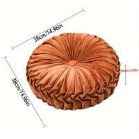 Cojín Redondo De Calabaza De Velours Para Decoración Del Hogar Cojín Grande Plisado Para Sofá Silla Coche Rojo Naranja Decoración De Navidad - details 0