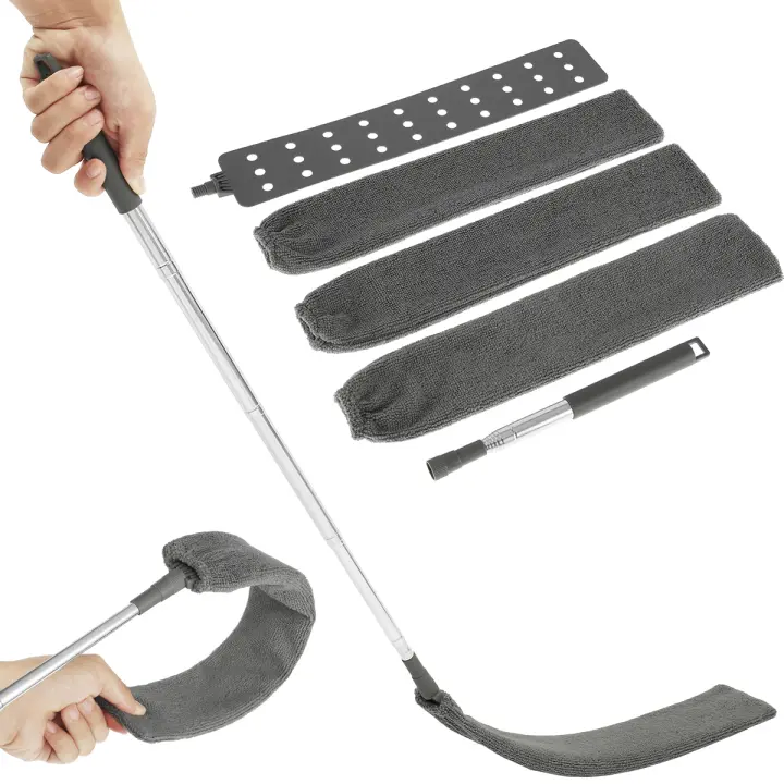 Cepillo De Limpieza Para Gaps Retráctil De Microfibra Con Palanca Extensible Herramientas De Limpieza Del Hogar Flexible Y Largo Para Eliminar Polvo - 1
