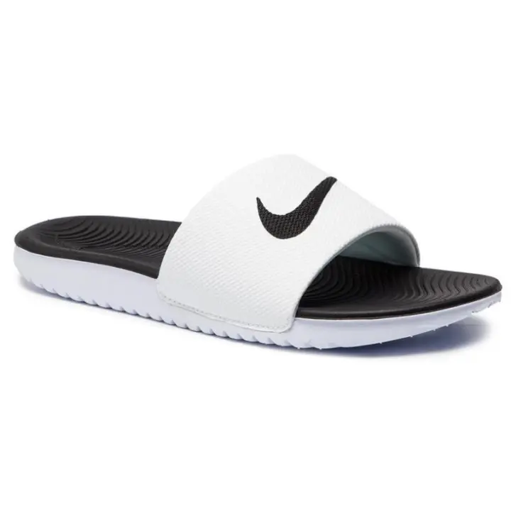 CHANCLA NIKE KAWA SLIDE BLANCA-NEGRA GS NIÑO - 1