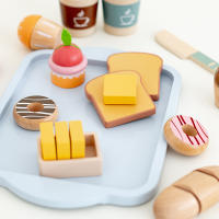 Juego De Cocina Desayuno Para Niños Simulación Set De Desayuno Occidental Juego De Bloques De Construcción Material De Madera - details 2