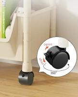 Carrito De Almacenamiento Móvil Para La Casa Con Ruedas Multifuncional Para Cocina Y Dormitorio Estante De Tres Niveles Organizador Doméstico - details 3