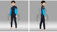 Traje De Baño De Neopreno 2.5mm Para Niños Y Niñas Traje De Natación Profesional Para Natación Surf Y Playa Apta Para Niños Y Niñas - details 6