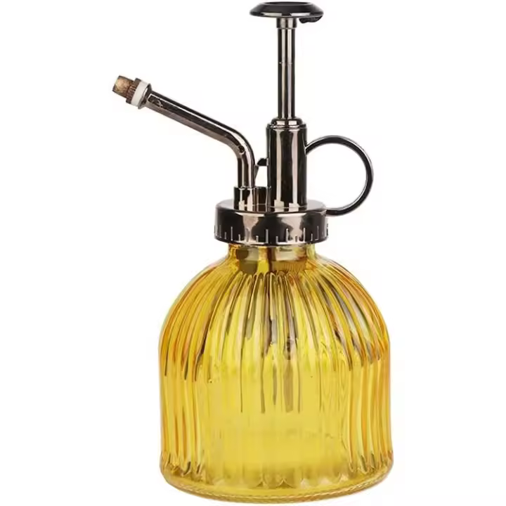 Pulverizador de plantas, pulverizador de plantas de estilo vintage, rociador de jardín a presión regadera para plantas Bonsai flores Yelloe herramientas de jardinería limpieza de jardín interior (amarillo) - 1