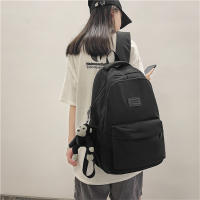 Mochila universitaria impermeable de alta capacidad para niña, morral escolar para ordenador portátil, bolsa de viaje para libros, Color sólido, a la moda, novedad de 2024 - details 19