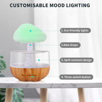 Humidificador de nube de lluvia de escritorio, lámpara de aromaterapia, difusor de sonido USB, luz nocturna colorida, decoración del hogar, 7 colores - details 3