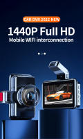 Cámara De Coche WiFi 1440P Con Lente Dual Grabadora Búilton DVR Dashcam Sensor G Monitorización De Estacionamiento Loop Recording 170 Grados - details 0