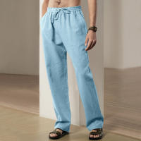 Pantalones deportivos casuales sueltos de lino transpirables de hip-hop para hombre de nueva tendencia de primavera y verano - details 47