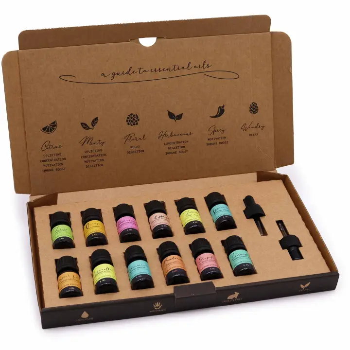 Set de Aceites Macruma Esenciales de Aromaterapia . Frescos Aromas. Regalo perfecto y original. - 1