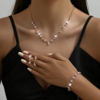 Juego De Joyas Para Mujer Con Collar De Flores Pendientes Y Pulsera Accesorios Para Bodas Y Fiestas Clásicos De Metal - details 4