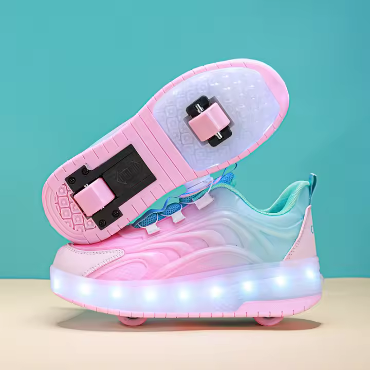 Zapatillas De Niños Con Luces LED Zapatillas De Patinaje Al Aire Libre Para Niños Y Niñas Zapatos Deportivos Cargados Por USB Zapatillas Casuales - 1