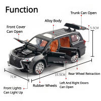 Coche De Juguete a Escala 1:32 LX570 SUV De Aleación Con Sonido Y Luz Vehículos Miniatura Para Decoración Regalos Para Niños Pull Back - details 0