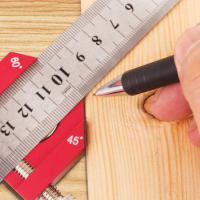 Bloque De Posicionamiento De Aluminio Y Acero Para Ruler Con Limitación De 45/90 Grados Bloque De Medición De 3mm Para Trabajos De Madera - details 4