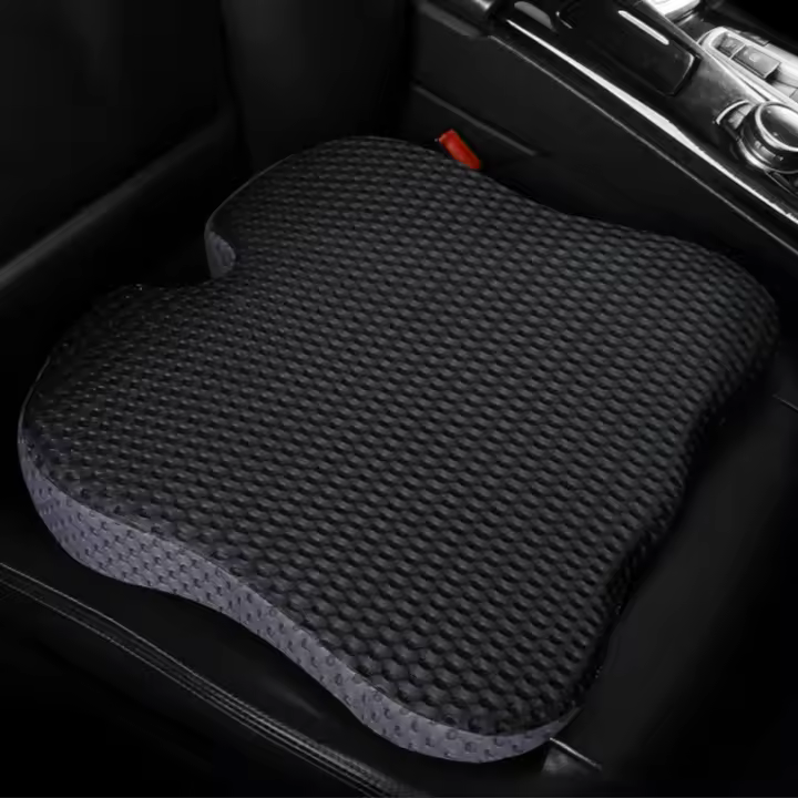 Cojín De Asiento De Coche De Memoria De Algodón Con Estructura De Cítralo Para Mayor Comodidad Y Ventilación 3D Malla Gruesa - 1