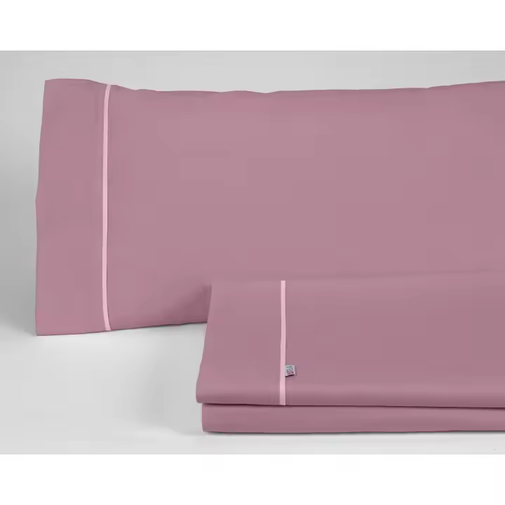 Juego de sábanas liso color cuarzo - Cama de 90 (3 piezas) - 50% algodón / 50% poliéster - 144 hilos. Gramage: 115 - Fijalo - 1