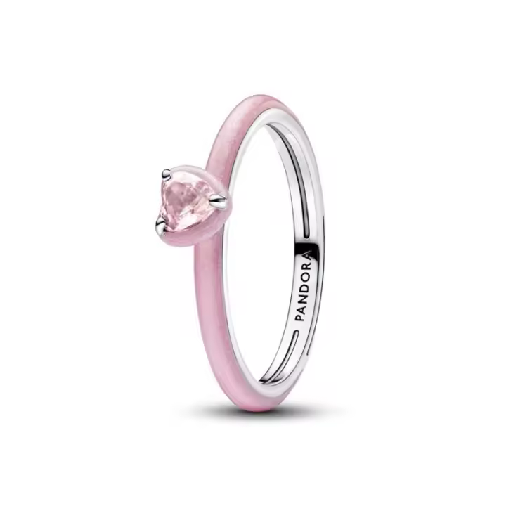 Anillo Pandora Corazón Chakra Rosa 193088C02 - 1