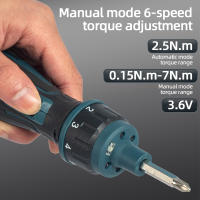 Destornillador Eléctrico Sin Cable 3.6V Con Luz De Mano Y Torque De Precisión Mini Taladro Herramienta De Carga Para DIY En El Hogar - details 0