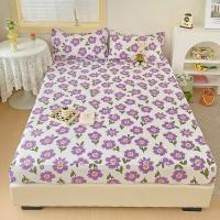 Juego De Sábanas Elásticas MissDeer Para Cama Doble Con Estampado De Flores Sin Fundas De Almohada Tamaño Single Queen King Cubierta De Cama 100% Poliéster - details 0