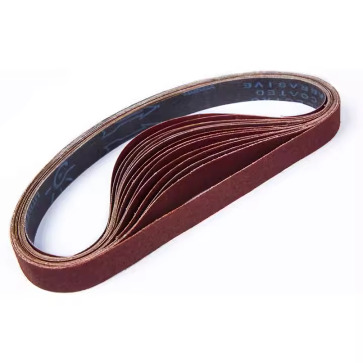 Banda de lija  25 x 762 mm, bandas de lija mixtas (3 granos 80/120/150/240/400) para lijadoras de banda (15 piezas) - 1