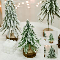 Mini Árbol De Navidad Con Pinales Enfrascados Decoración Para Escritorio Adorno Festivo Para Hogar Y Oficina Figura De Plástico - details 5