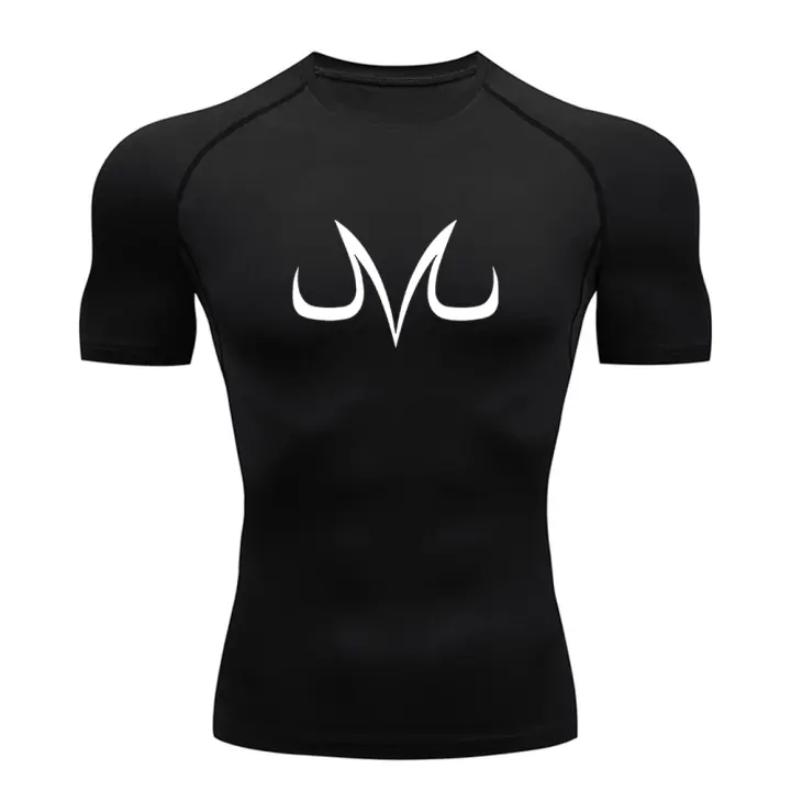 Camiseta De Compresión Para Hombre Fitness Workout Con Estampado De Anime Sport Típica De Gimnasio Secado Rápido Top Tee Verano - 1