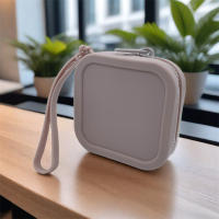 Bolso Cuadrado De Silicona Organizador Monedero Impermeable Con Cierre De Cremallera Bolso Para Cosméticos Y Auriculares Para Estudiantes Unisex - details 13