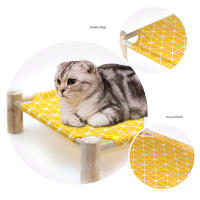 Casa De Gato Universal Externa Con Marco De Madera Duradero Cama De Algodón Transpirable Y Desmontable Para Pequeños Perros Y Gatos - details 1